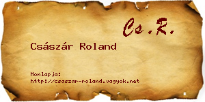 Császár Roland névjegykártya