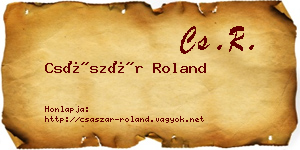 Császár Roland névjegykártya