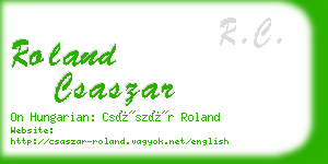 roland csaszar business card